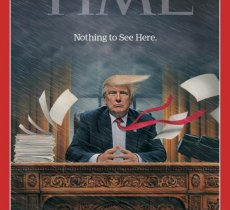 Trump, desperate for fame, fakes Time magazine covers with his own picture